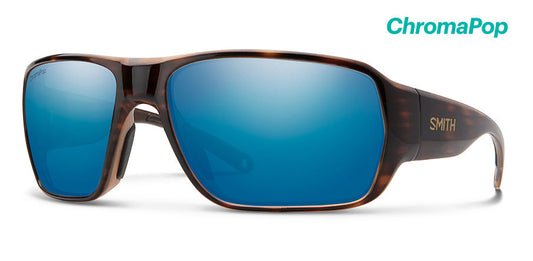 Smith Castaway Tortoise ChromaPop Glass Polarized Blue Mirror Sunglasses Sunglasses