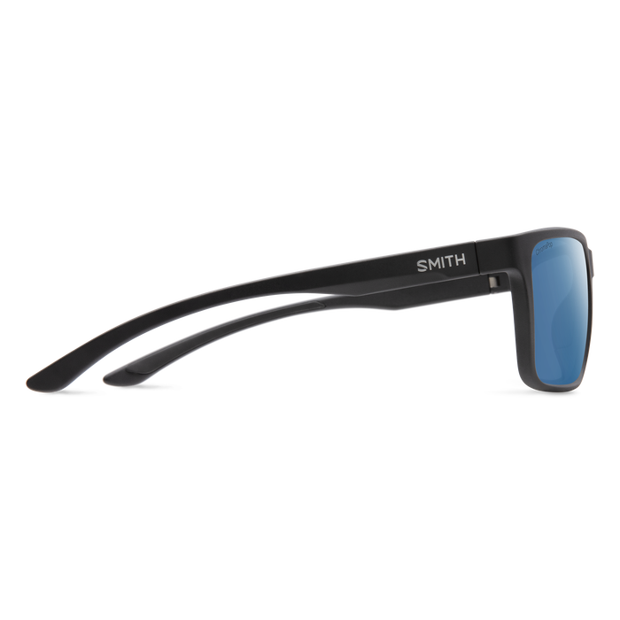 Smith Riptide Matte Black Polarized Glass ChromaPop Blue Mirror Sunglasses Sunglasses
