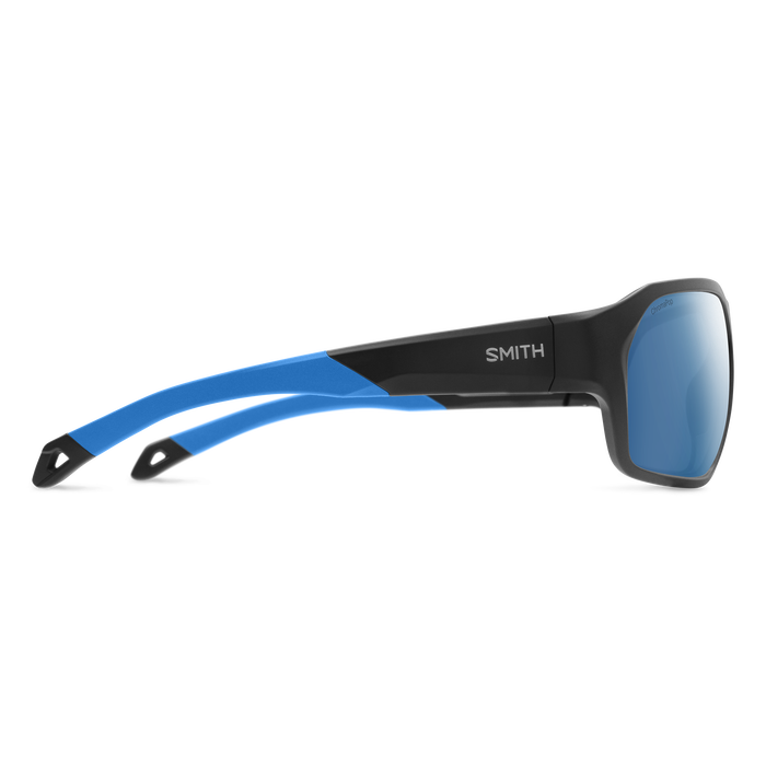 Smith Deckboss Black Blue Polarized Sunglasses - Blue Mirror Sunglasses