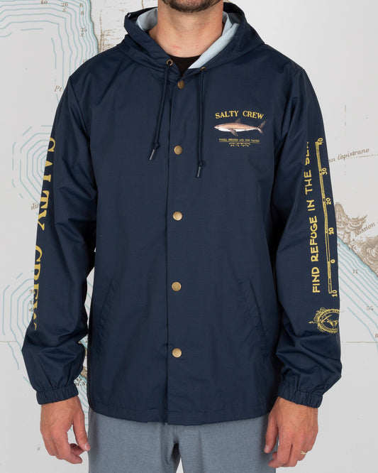 Salty Crew Bruce Snap Jacket - Navy mens jacket