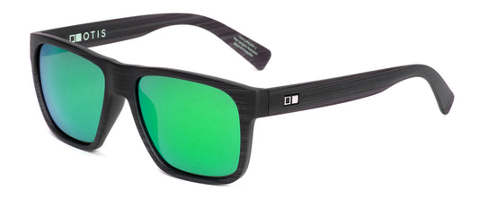 Otis Life On Mars Polarized Sunglasses - Black Woodland Matte Mirror Green Mirror Lens Sunglasses