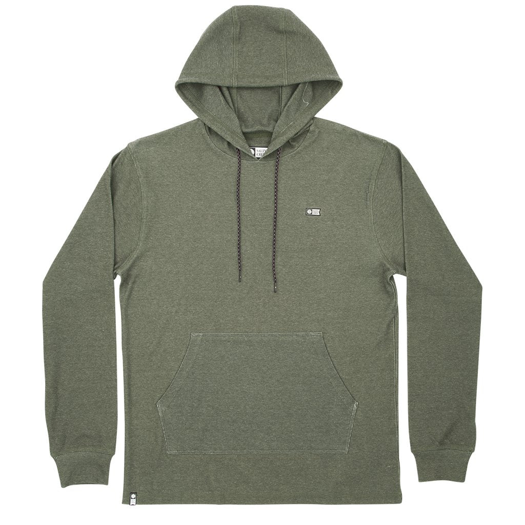 Salty Crew Dockman Thermal Pullover Hood - Asphalt mens hoodie