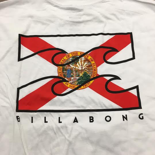 Billabong Florida Native Long Sleeve Men's Tee - White Mens Longsleeve Tee