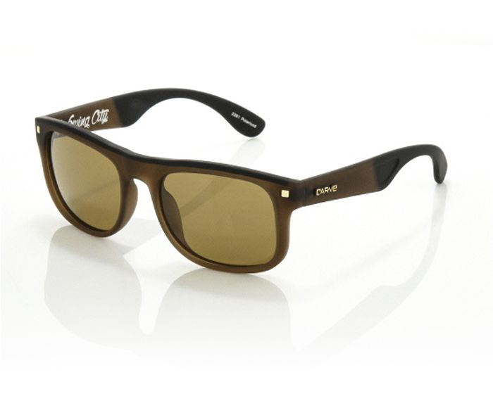 Carve Sunglasses Swing City - Matte Brown Polarized Sunglasses