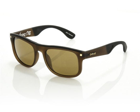 Carve Sunglasses Swing City - Matte Brown Polarized Sunglasses