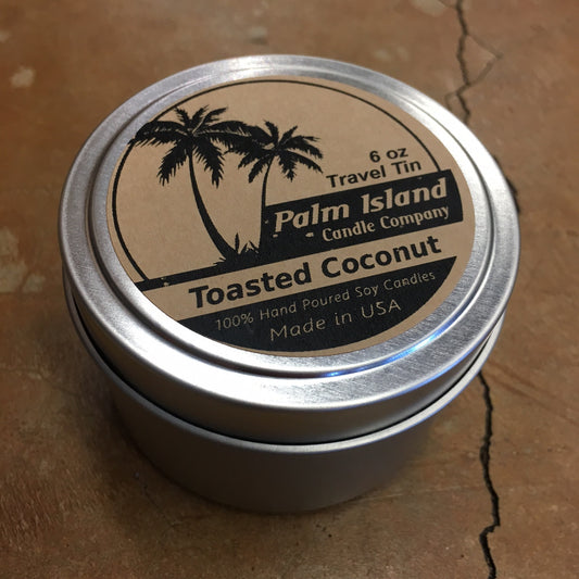 Palm Island Co. 6oz Tin Candle - Toasted Mellow Coconut Candle