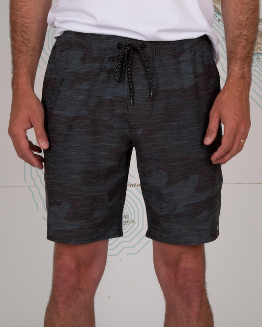 Salty Crew Drifter 2 Hybrid Elastic Shorts - Black Camo Shorts