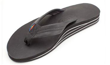 Rainbow Men's Sandal Classic Leather Black Double Layer 302ALTS0-TTBK Mens Footwear