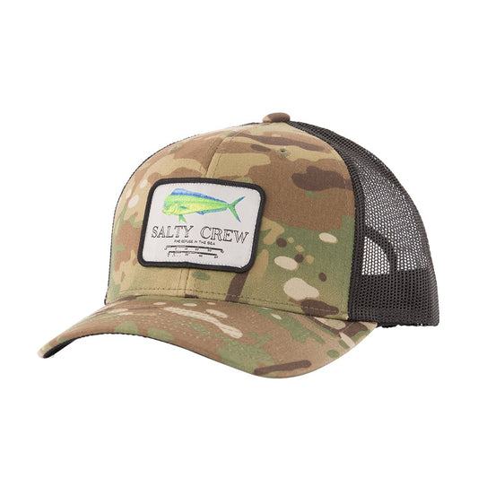 Salty Crew Mahi Mount Retro Trucker Hat - Multi Camo Mens Hat