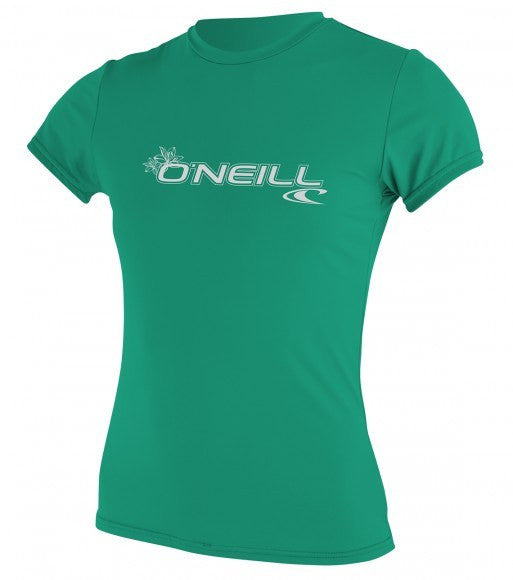 Oneill womens basic skins s/s Rash Tee - Seaglass Womens Rashguard