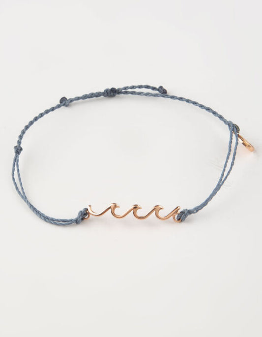 Pura Vida Delicate Wave Charm Bracelet - Denim Jewelry