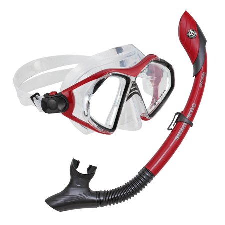 US Diver Unisex Admiral LX, Island Dry Premium Snorkeling Combo snorkel