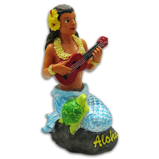 Dashboard Hula Girl Mermaid with Ukulele Ornament