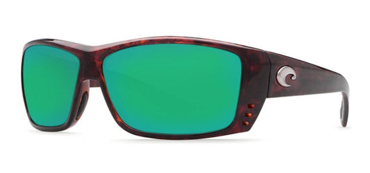 Costa Cat Cay Tortise Green Mirror 580P Polarized Sunglasses Sunglasses