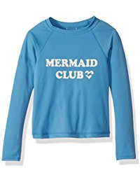 Billabong Sol Searcher LS Girls Mermaid Club Rashguard - Powder Blue youth rashguard