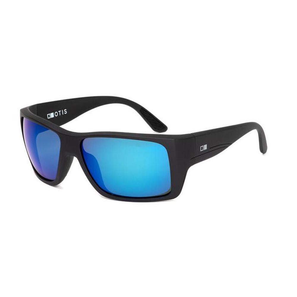 Otis Coastin Polarized Sunglasses - Matte Black Blue Mirror Glass Sunglasses