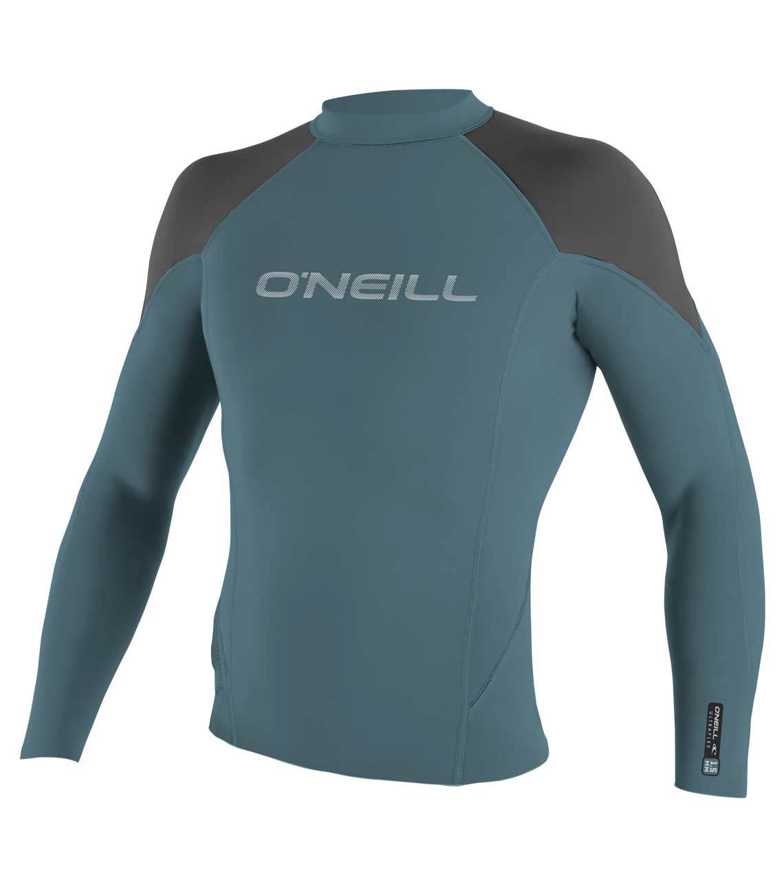 O'neill Hammer 0.5mm LS Crew Wetsuit Top - Dusty Blue Graphite Black Wetsuit Top