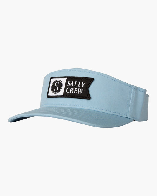 Salty Crew Alpha Flag Visor Hats Light Blue