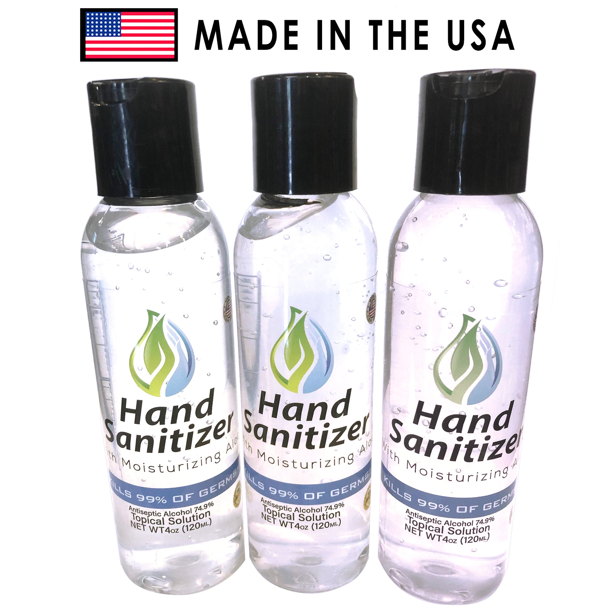 Sanitizer Gel Made in the USA 74.9% Alcohol w/ Moisturizing Aloe 4oz 16oz Hand Sanitizer 4oz Triple