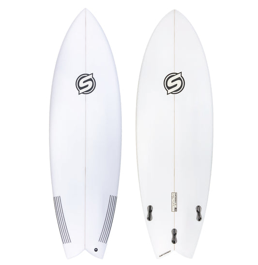 Skinner 5'10 x 21.5" x 2 5/8" 36.5 Liters Twin Fin + Swallow Tail EPS Epoxy Surfboard Surfboard
