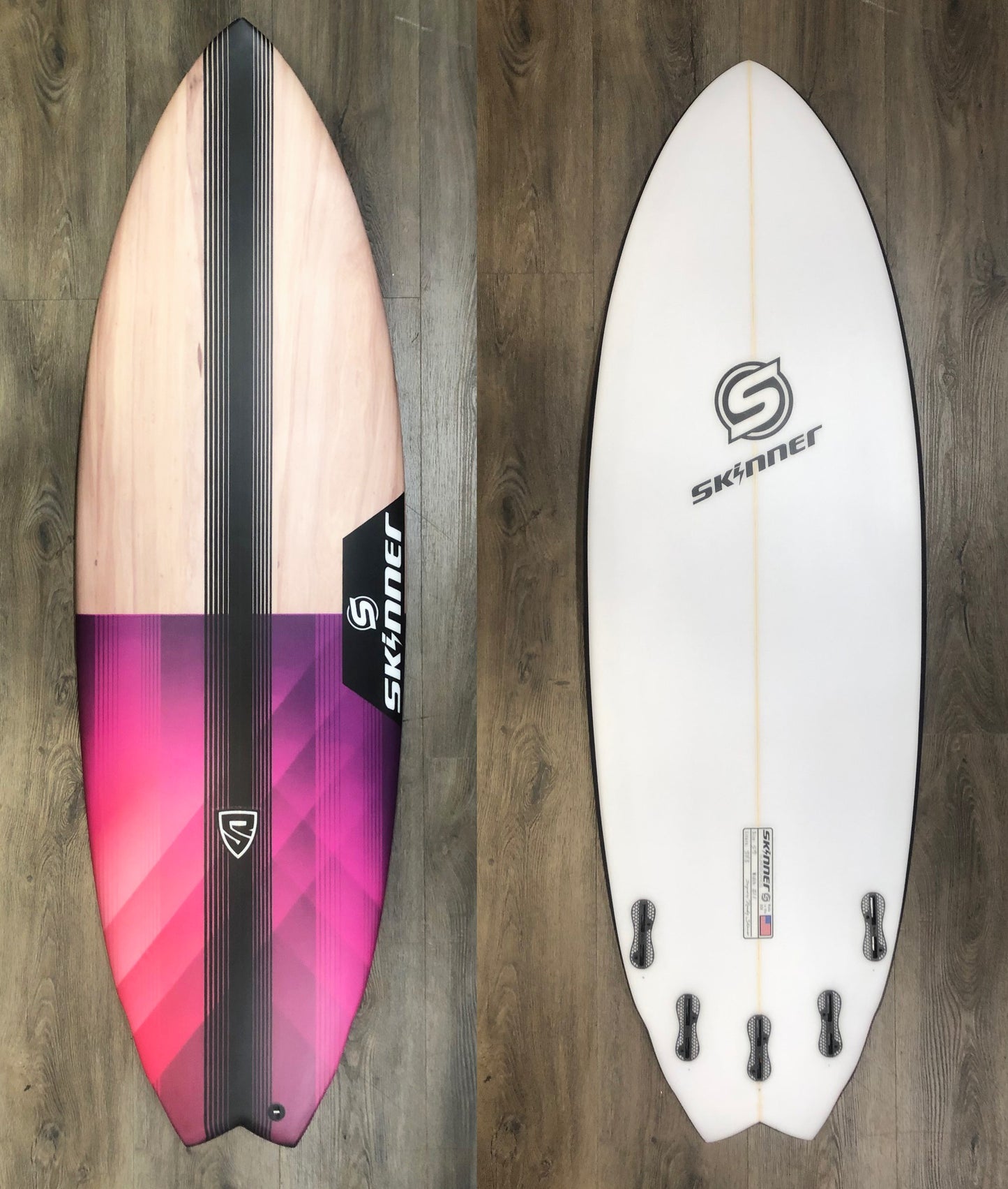 SOLD Skinner RS5 Fish 5'9 x 21.1" x " 34.3 Liters Five FCS2 Plugs Swallow Tail EPS Epoxy Surfboard Surfboard