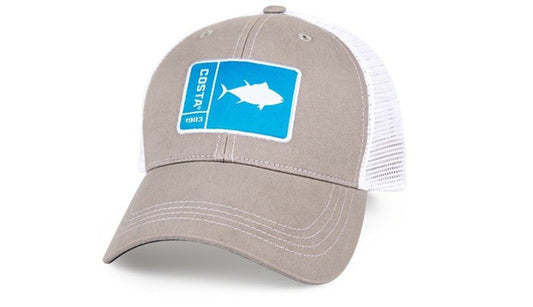 Costa Del Mar Original Patch Tuna Gray/White New 2017 Hat Mens Hat