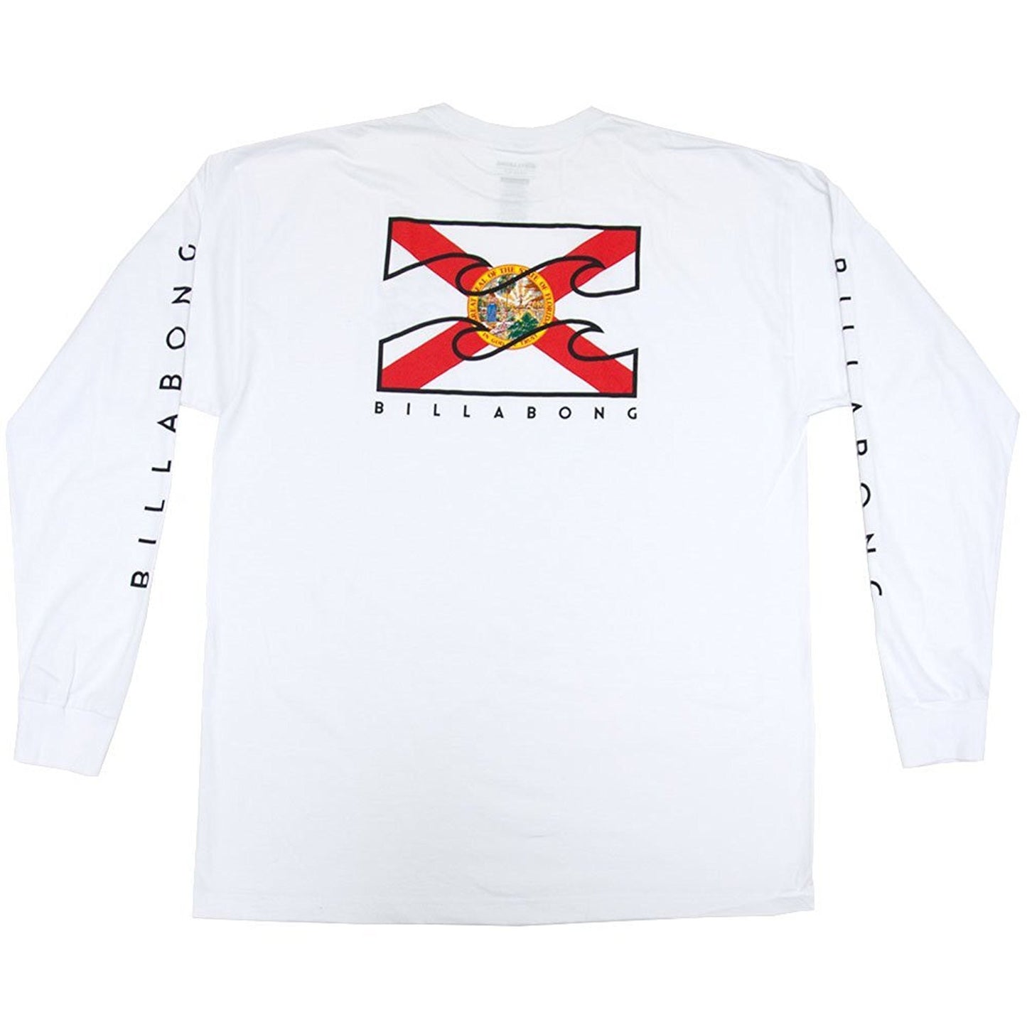 Billabong Florida Native Long Sleeve Men's Tee - White Mens Longsleeve Tee