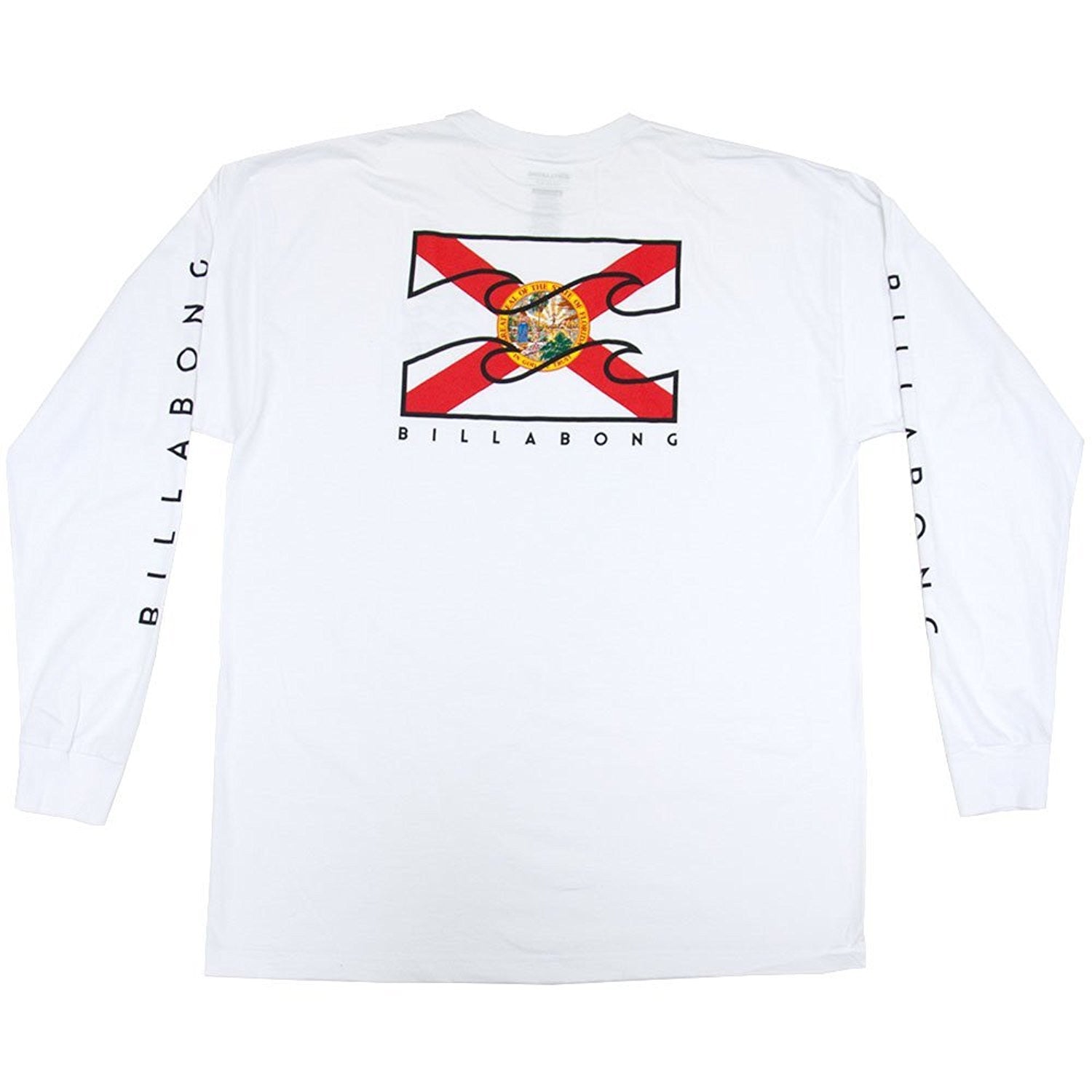 Billabong Florida Native Long Sleeve Men's Tee - White Mens Longsleeve Tee