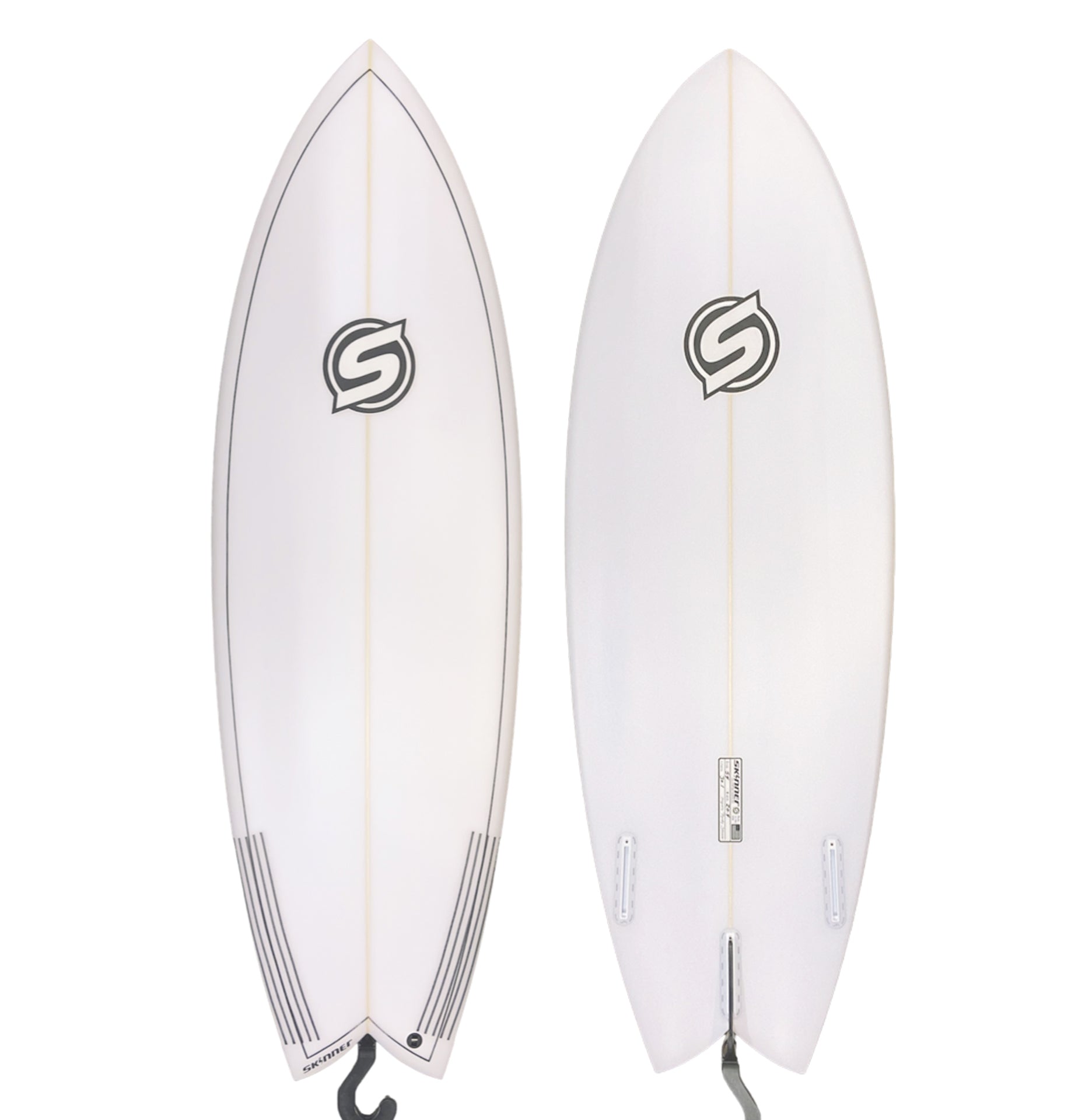 Skinner Surfboards Tom Kat Fish 5'4" x 20.4 x 2.45 x 30.1L Twin + Surfboard