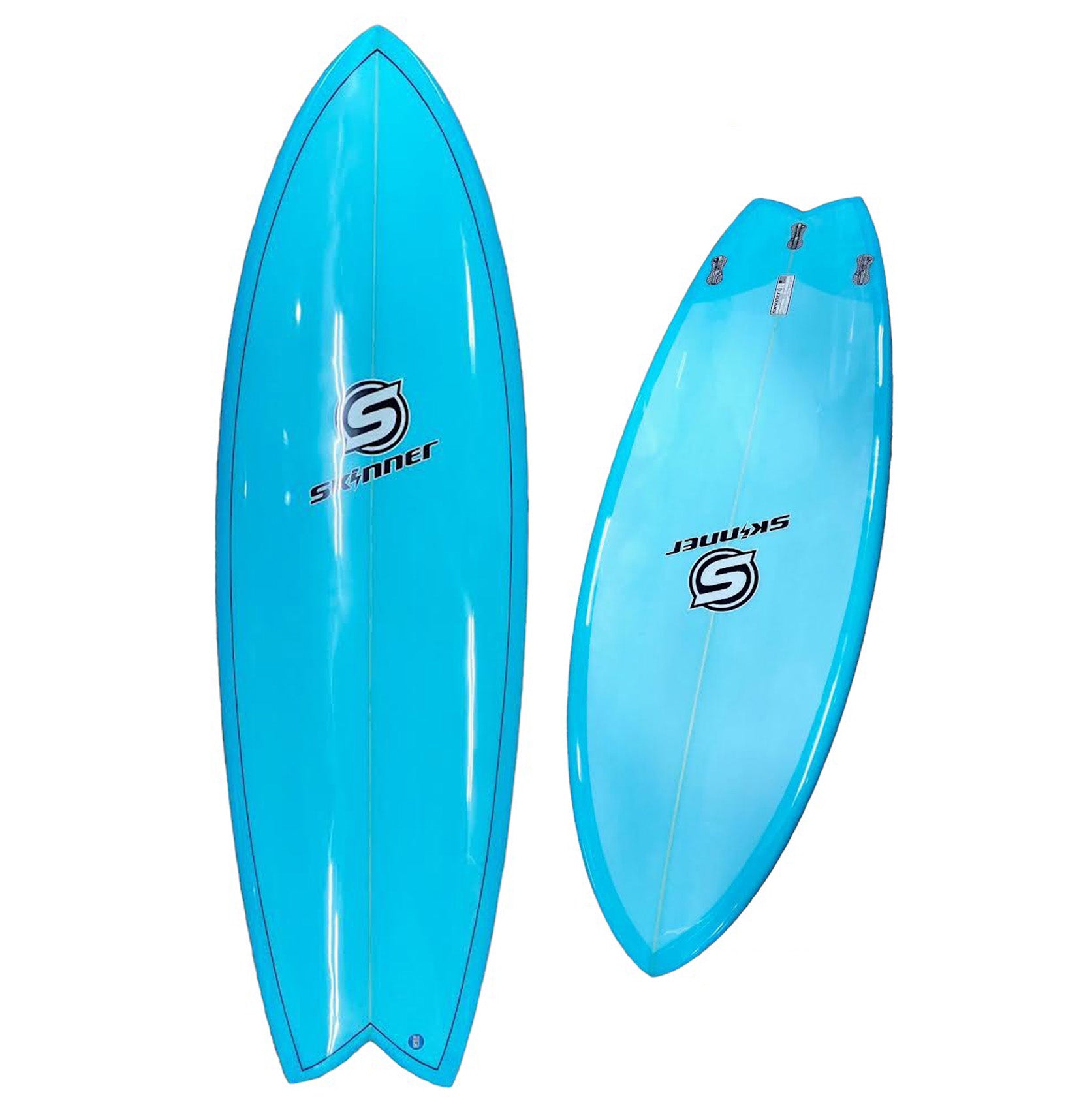 Skinner Surfboards 5'7 x 21 x 33.5L Twin Fin Surfboard Resin Tint Surfboards
