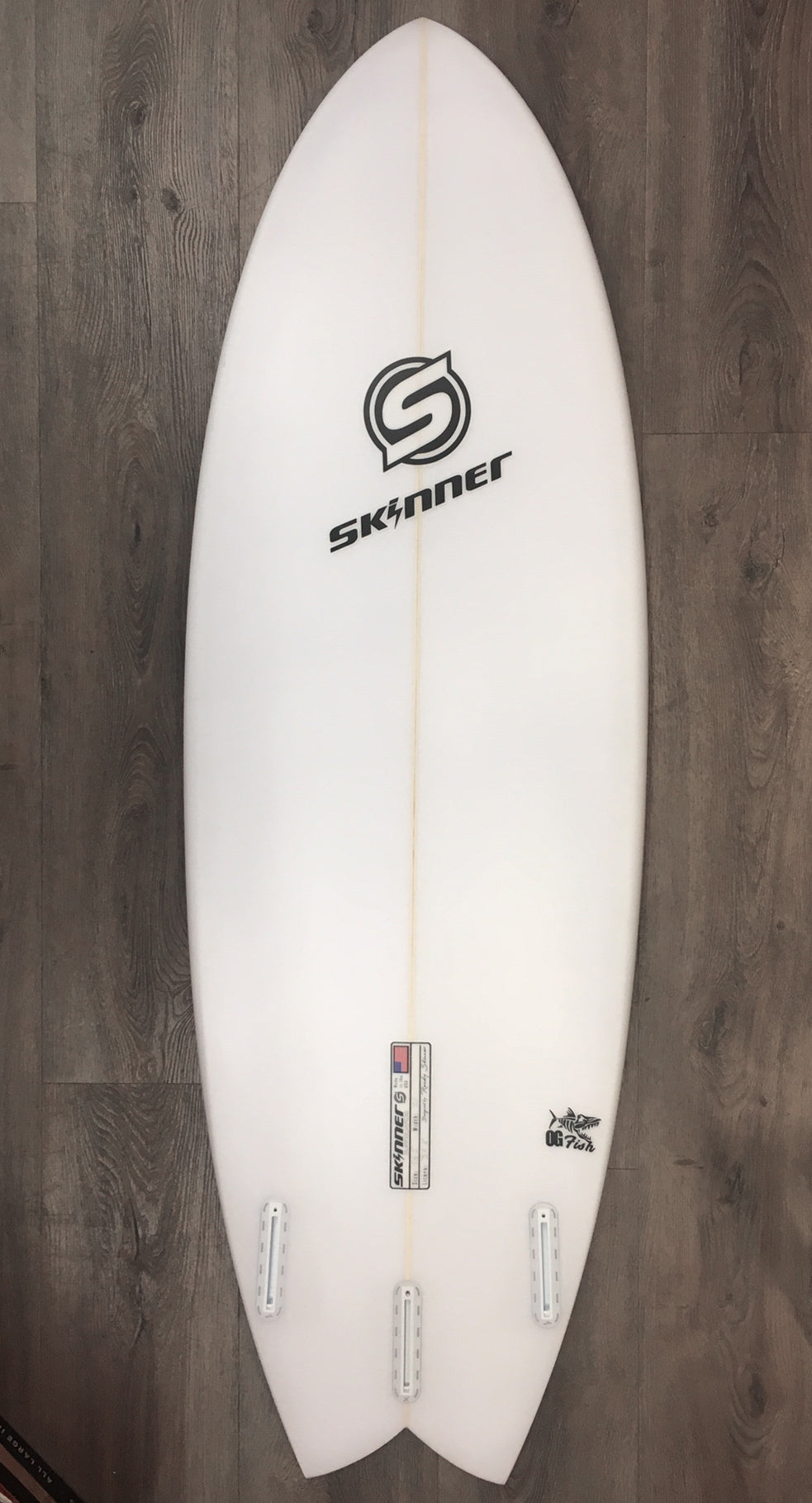 SOLD Skinner Surfboards 5' 8.5" x 21" x 2 3/8 OG Twin + Fish Surfboard