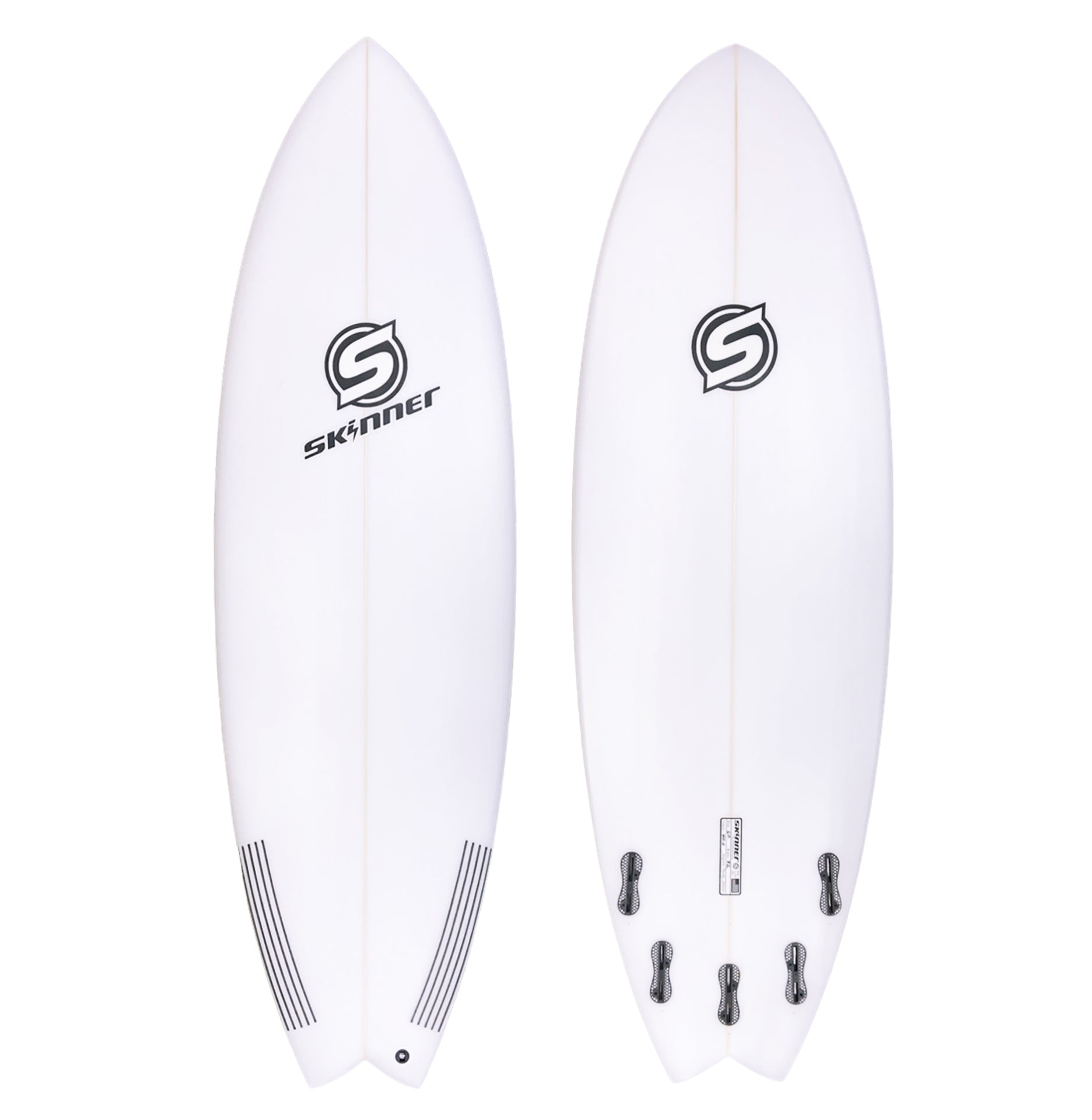 Skinner 6'0 x 22" x 40 Liters Poly 5 fin Fish Surfboard Surfboard