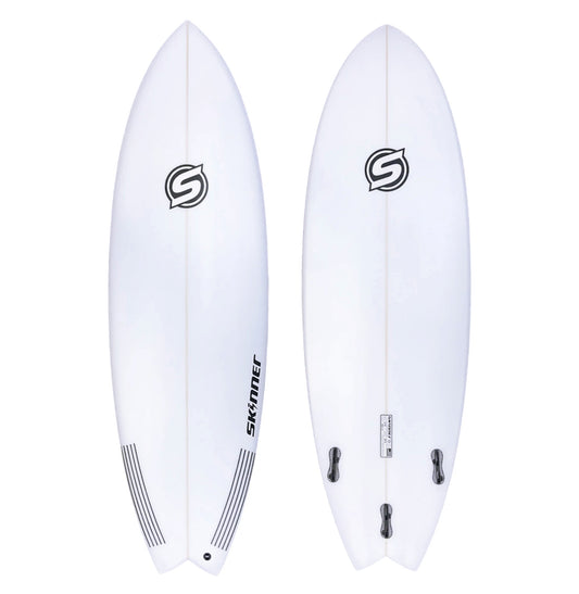 Skinner 6'0 x 22" x 40 Liters Poly 3 fin Fish Surfboard Surfboard
