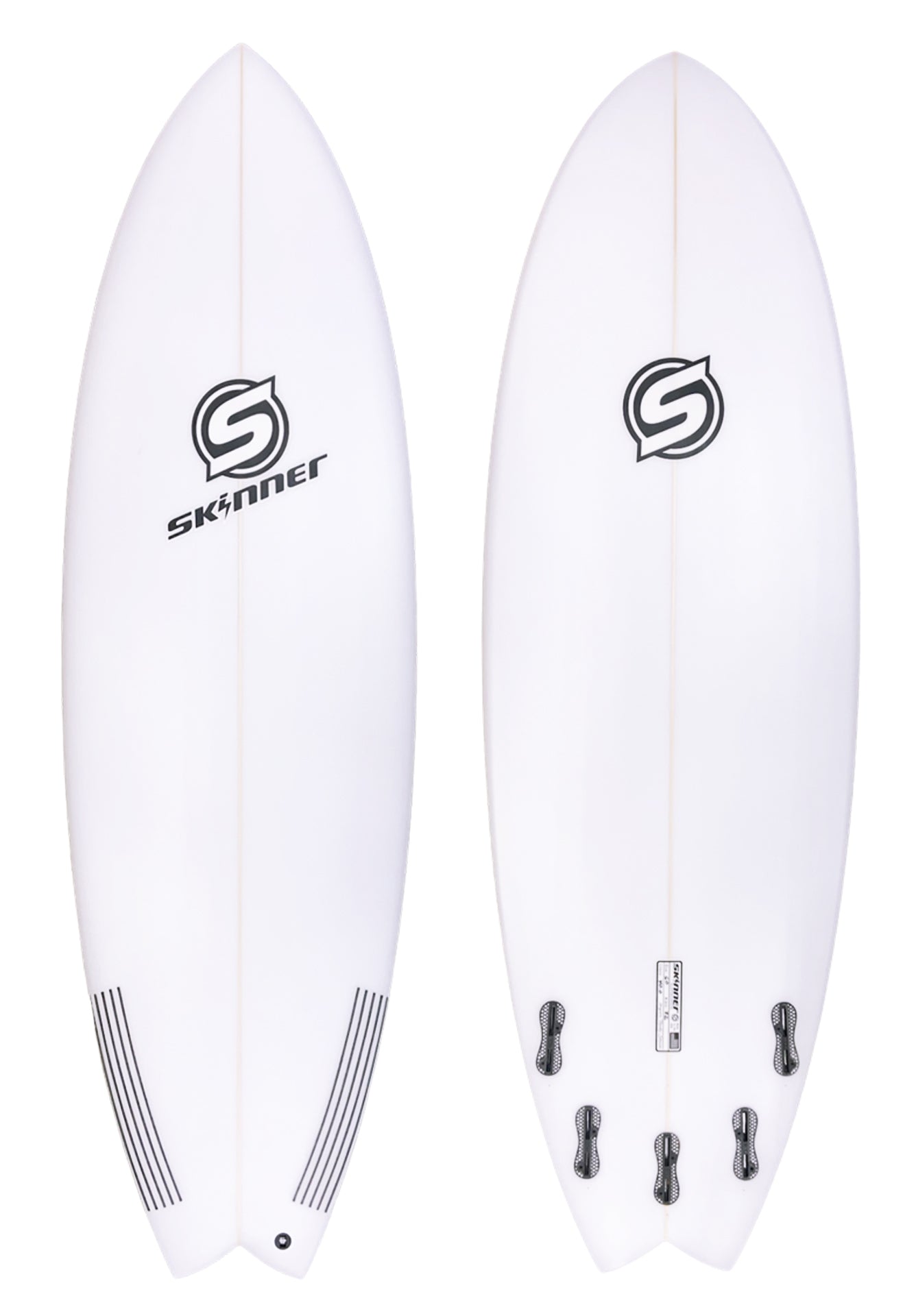 Skinner 6'0 x 22" x 40 Liters Poly 5 fin Fish Surfboard Surfboard