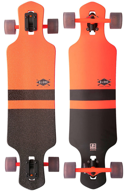 Globe Geminon Fluoro Orange/ Black Cruiser Longboard Skateboard