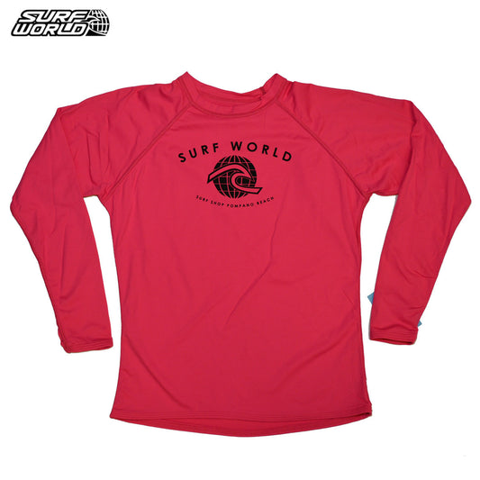 SL2651FS Surf World Ladies L/S Loose Fit Pink Lycra Shirt Cart2cart