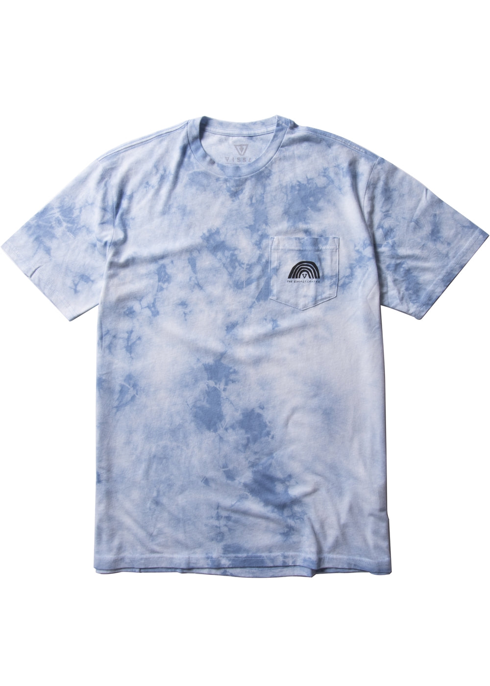 Vissla Ecology Center Rainbows Pocket Tie Dye Tee - Blue Wash Mens T Shirt