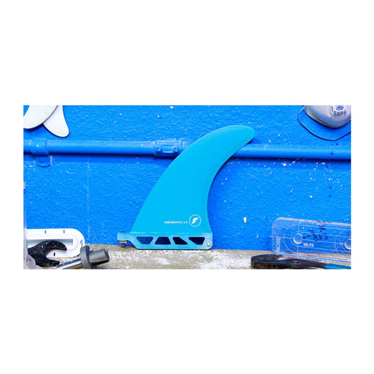 Futures Performance 6.0 Fiberglass Fin - Solid Teal Transparent Teal Longboard / SUP Fins