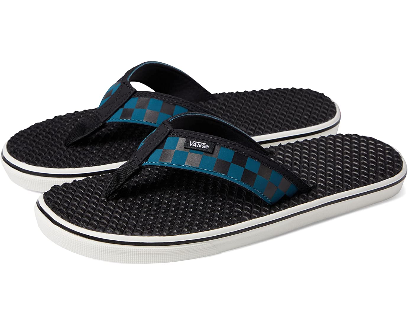 Vans La Costa Lite Sandals - Checkerboard Gulfcoast Blue Mens Footwear