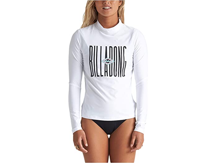 Billabong Core Loose Fit Long Sleeve Rashguard - White Womens Rashguard