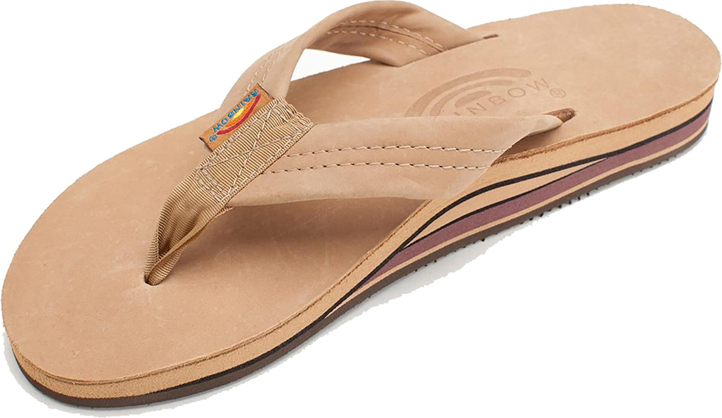 Rainbow Sandals Premier Leather Men's Double Layer w/ Arch - Sierra Brown Mens Footwear