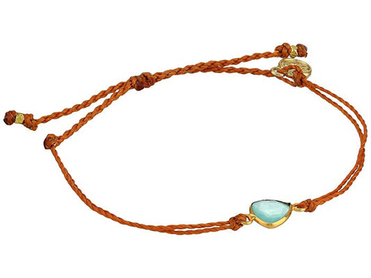 Pura Vida Chalcedony Gold Bracelet - Burnt Orange Jewelry