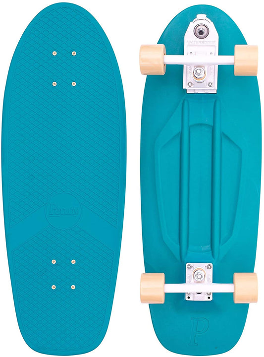 Penny Highline Surf Skate Skateboard- Blackout - Turq Complete Skateboard
