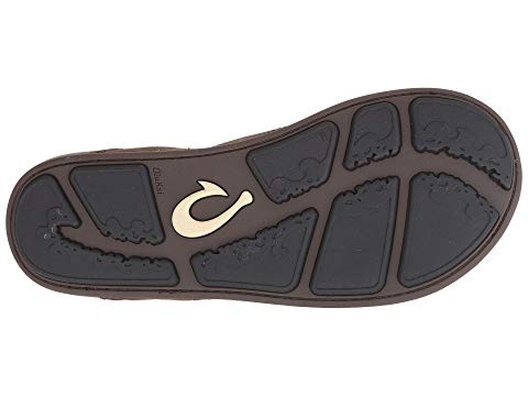 Olukai Nui Mens Leather Sandals - Espresso/ Espresso Mens Footwear