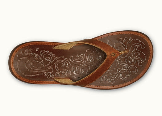 Olukai Paniolo Women's Leather Sandals - Natural/ Natural Womens Footwear