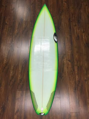 Sharp Eye Holy Toledo 6'0 Future Fins Green Airbrush Surfboard 39657 Surfboard