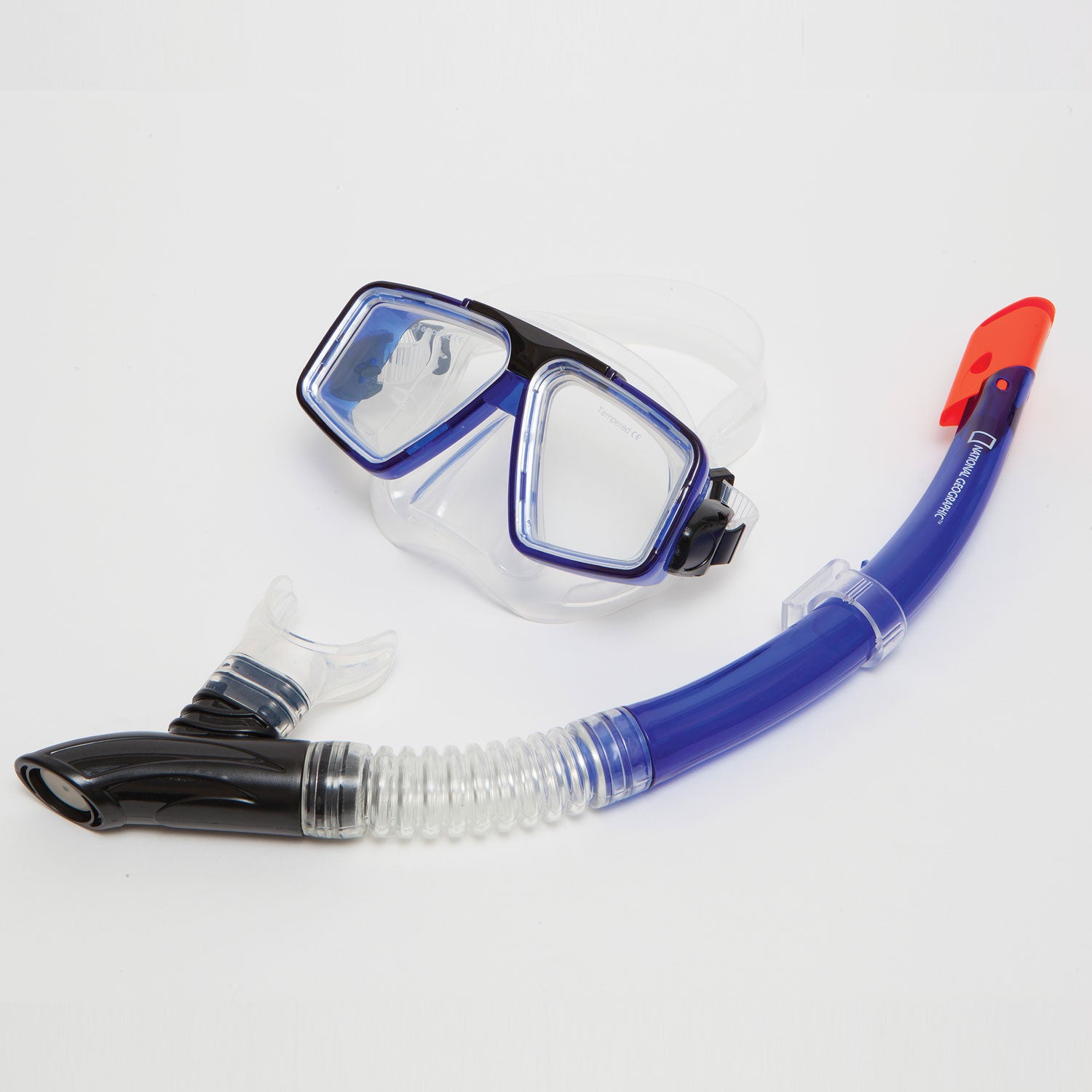 National Geographic Tunny 4 Snorkeling Mask and Snorkel Set snorkel Blue