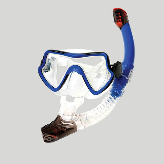 NATIONAL GEOGRAPHIC™ SNORKELER VEA 2 COMBO WITH MASK & VIVA SNORKEL snorkel Blue L-XL