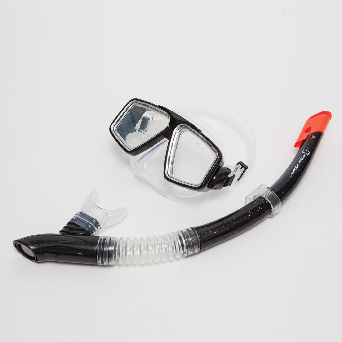 National Geographic Tunny 4 Snorkeling Mask and Snorkel Set snorkel Black