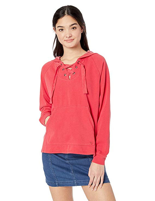 Billabong Along Side 2 Womens Hoodie - Havana Red womens hoodie